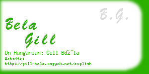 bela gill business card